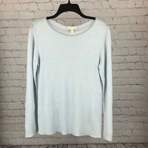 Eileen Fisher light mint green sustainable knit sweater size small/petite